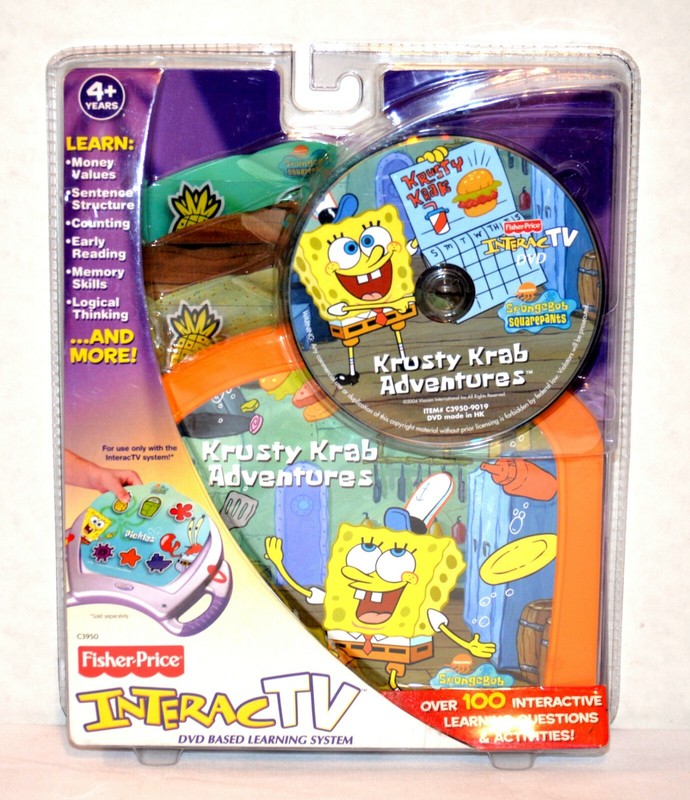 Fisher Price – InteracTV DVD Learning System – Krusty Krab Adventures – New/Seal