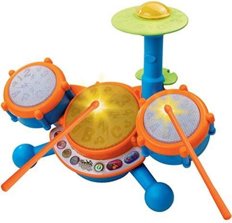 VTech KidiBeats Kids Drum Set (Orange) – Factory Sealed Frustration Free Package