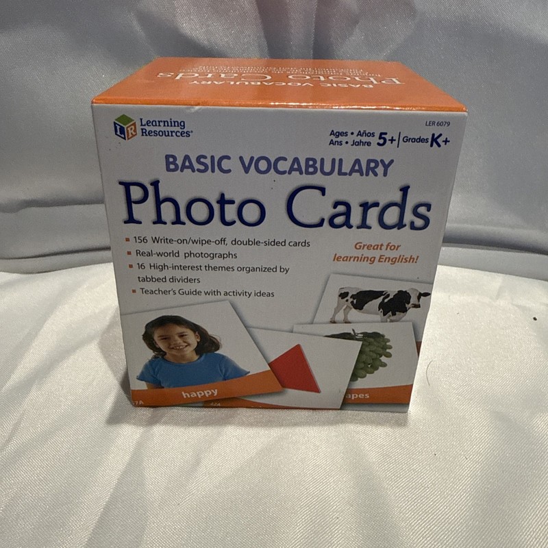Learning Resources Basic Vocabulary Photo Cards, Set of 156