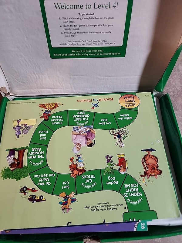 Vtg Level 4 Hooked on Phonics Homeschooling Audio Tape Flash Cards Books gallery