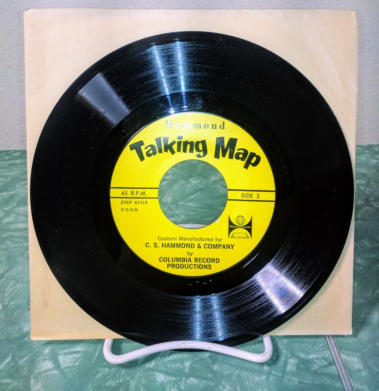 Hammond Talking Map 45 rpm Educational Record w/map Illinois National Bank gallery