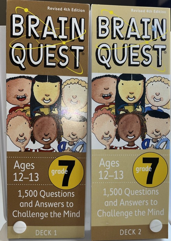 Brain Quest Grade 7 Ages 12-13 Deck 1 & 2