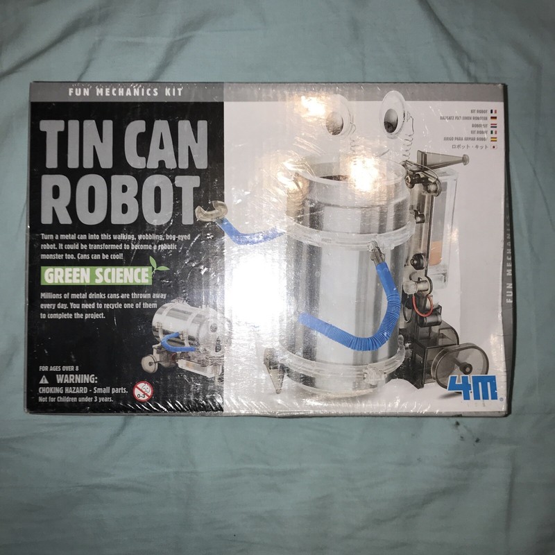 NEW SEALED FUN Mechanics Kit Green Science Tin Can Robot KIT PROJECT
