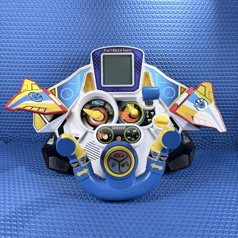 Working Tech 3-in-1 Race and Learn Car Motorcycle Jet Toy, Missing Battery Cover