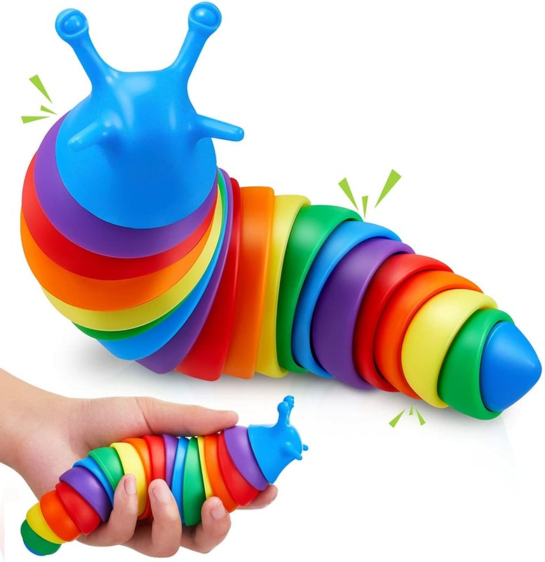 Fidget Slug Toy, Anti Stress/Anxiety Relief Sensory Slug Toy