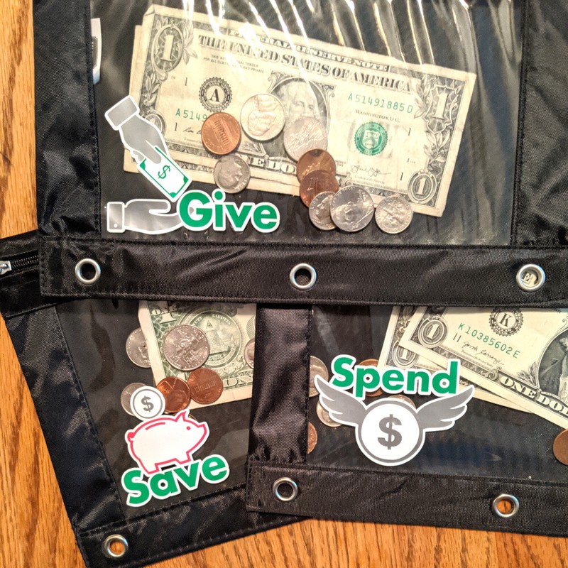 Money Management for Kids finance education envelope pouch save spend give gallery