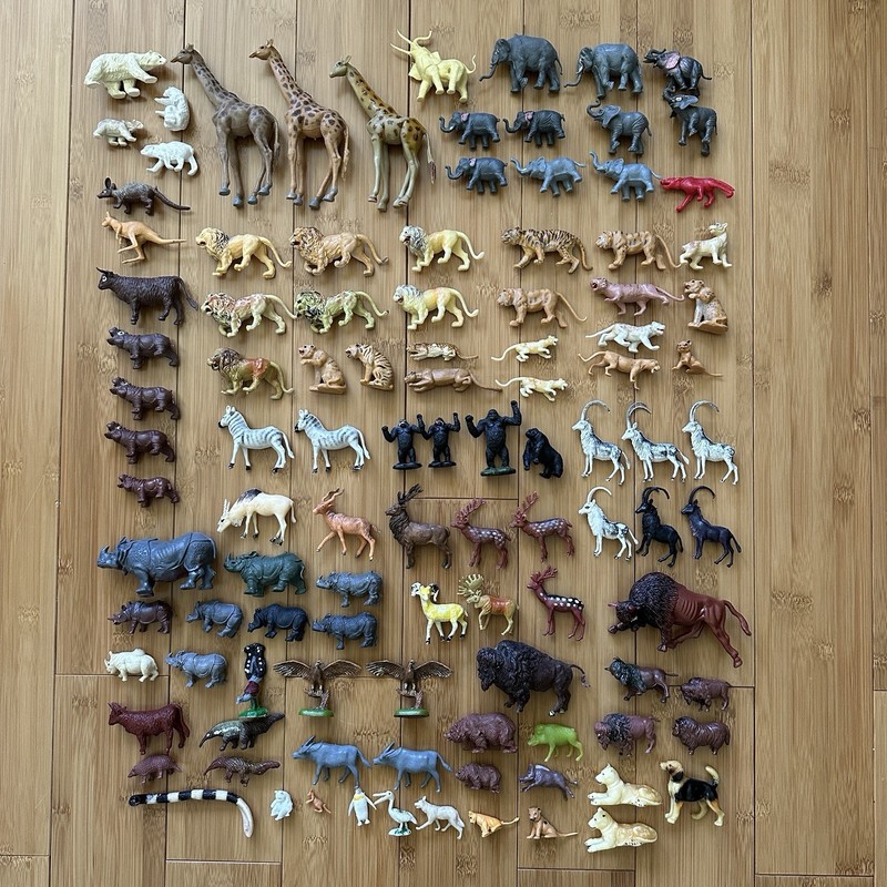 Lot 100+ Animal Figures Zoo Wildlife Farm Safari Hard Plastic 1970’s Britains