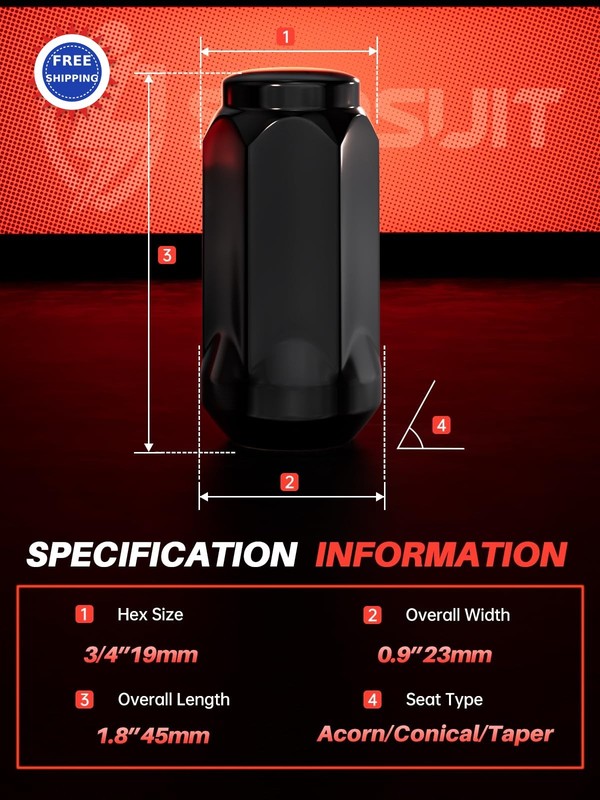 Sposuit M14x15 Lug Nuts 20 Pcs Compatible with Dodge Charger Challenger Durango gallery