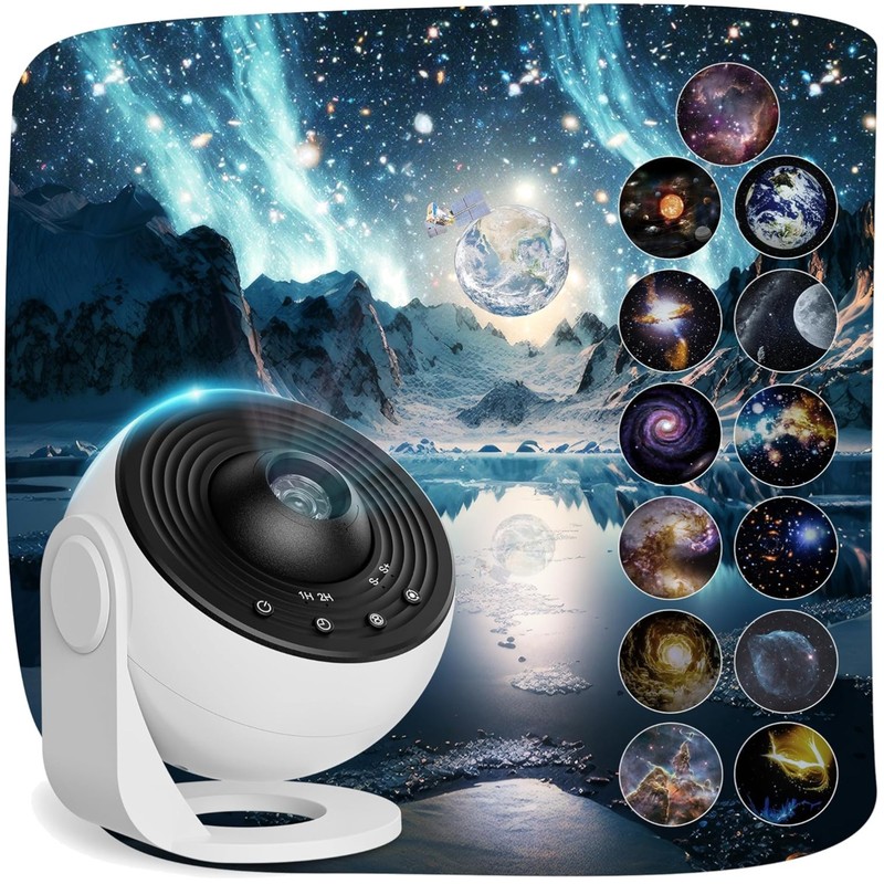 Explore the Cosmos: 13-in-1 Star Projector Galaxy Light with Timer for Bedroom