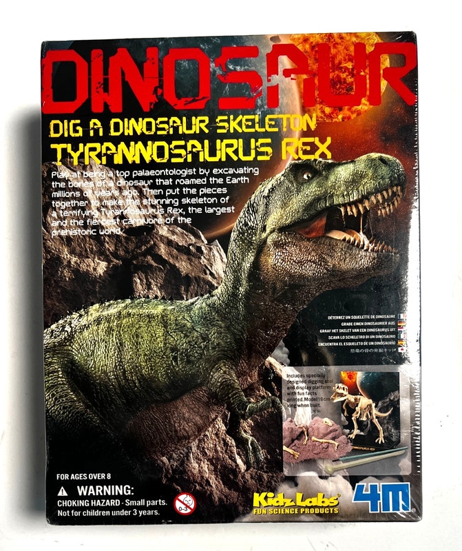 KIDZ LABS Dig a Dinosaur KIT Excavate Skeletons Paleontologist T-Rex STEM NEW 8+