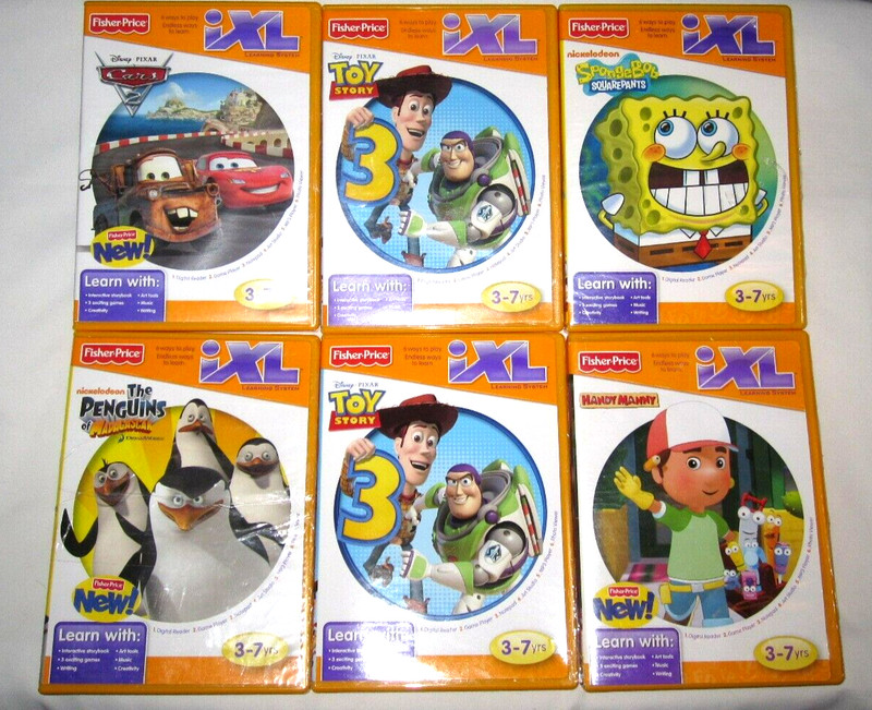 Fisher Price iXL Learning System – Lot of 6 Learning Games *Complete*