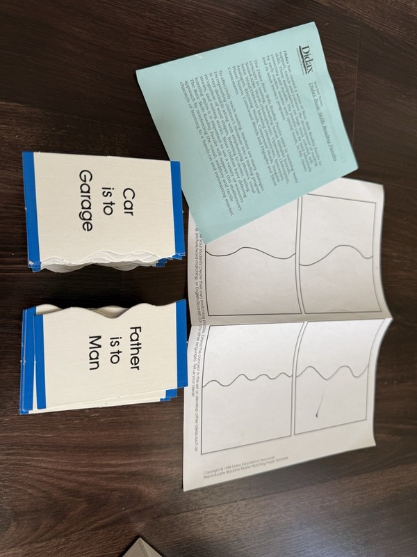 Didax Basic Skills Puzzles Analogies Educational Resource 60 Piece Complete gallery
