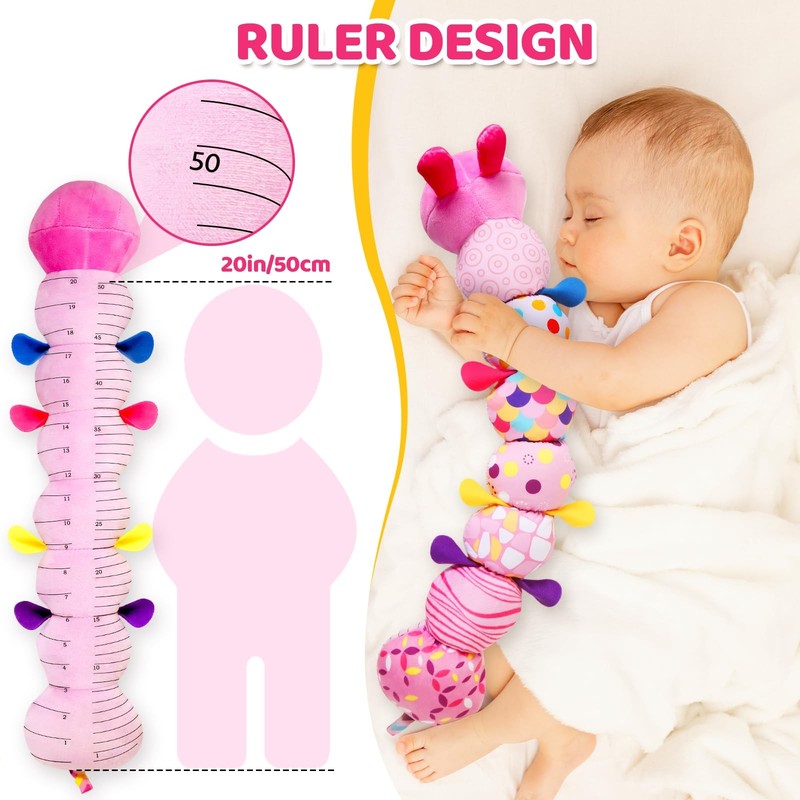 KMUYSL Baby Toys 0-6 6-12 Months, Sensory Music Animal Stuffed Toy for 0 Pink gallery