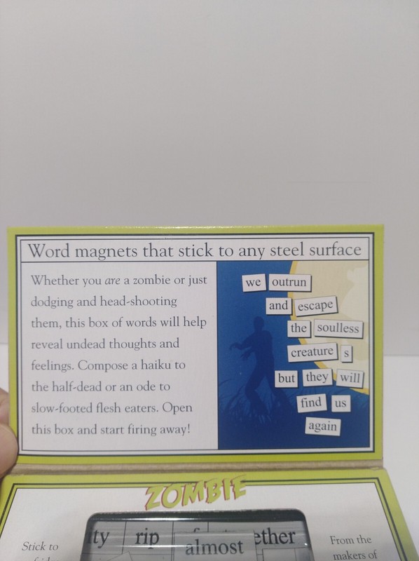 Zombie Magnetic Poetry Kit Over 200 Words New Sealed 2011 gallery