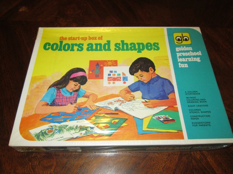 Golden Book Pre-School Learning Fun The Start Up box of Colors and Shapes Sealed