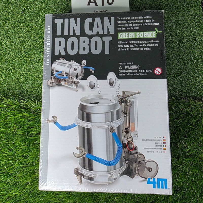 Gift Tin Can Robot Building Kit STEAM Science KidzRobotix Fun Mechanics Toy New gallery