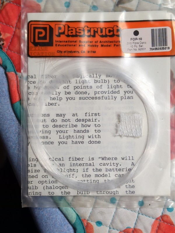 Plastruct PLS92501 FOP-10 Fibre Optics,.010 Cable 10 Piece Set, New In Package