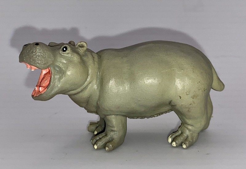 Vintage 1996 Safari Ltd Toy Hippopotamus Figure, Made In China.