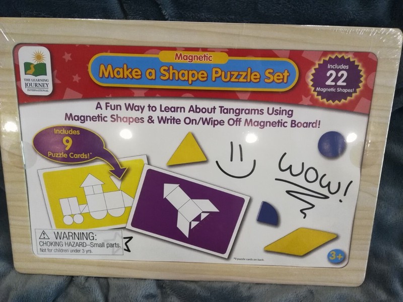NEW The Learning Journey Magnetic Make A Shape Puzzle Set 22-Shapes Board SEALED