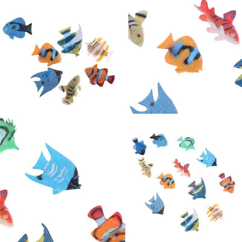 Model Pool Education Toy Ocean Fish Mini Tropical Toy Gift Sea Life 12 pcs