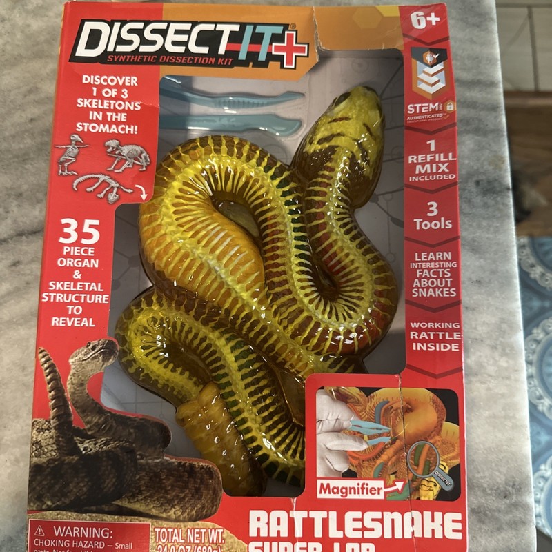 STEM2024 Dissect It 35 Piece Organ Rattlesnake Superlab Dissection Kit #1186 NIB