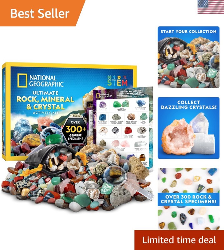300+ Piece National Geographic Rock Collection for Kids – STEM Fun