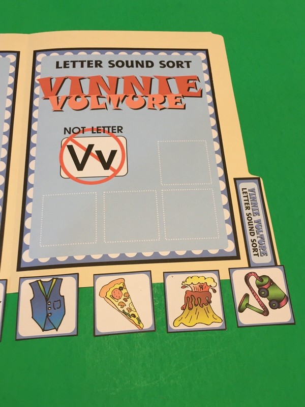 Vinny Vulture - Letter Vv - DIY File Folder game - Printed / Uncut gallery