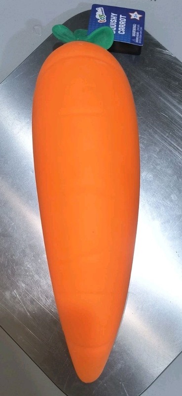 Toymendous! Jumbo Squeezy Carrot Orange Squishy Toy Stress Relief Sensory Viral