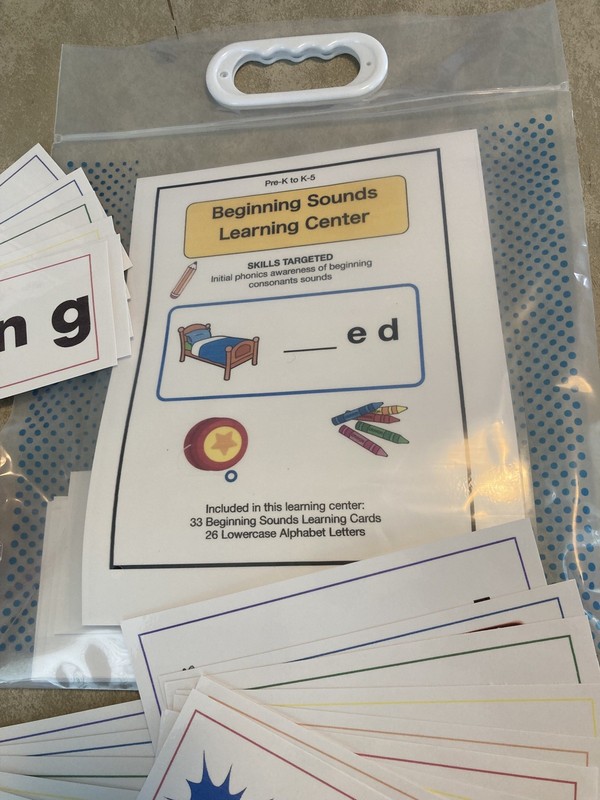 Beginning Sounds Learning Set prek - K-5 w/ Lakeshore Learning Storage bag gallery