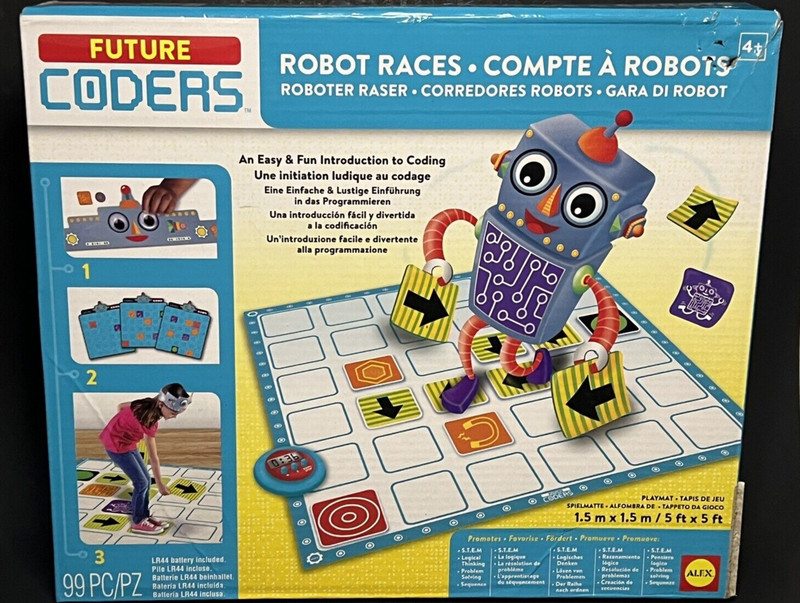 Future Coders Robot Races Introduction to Coding 99 Piece game for kids 4yrs+