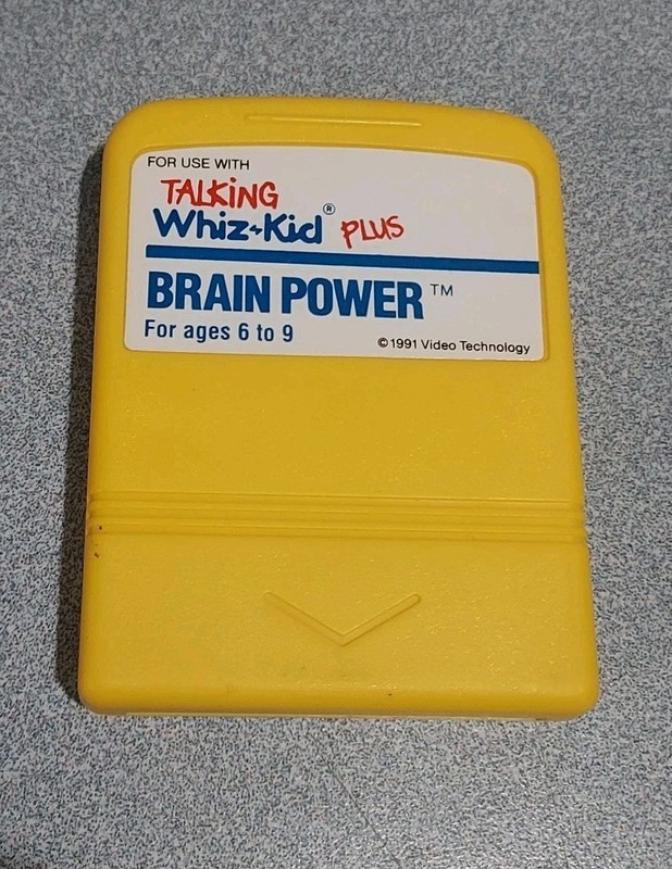 VintageG 1991 VTech Talking Whiz Kid Plus Brain Power ages 6-9 Expansion Cart