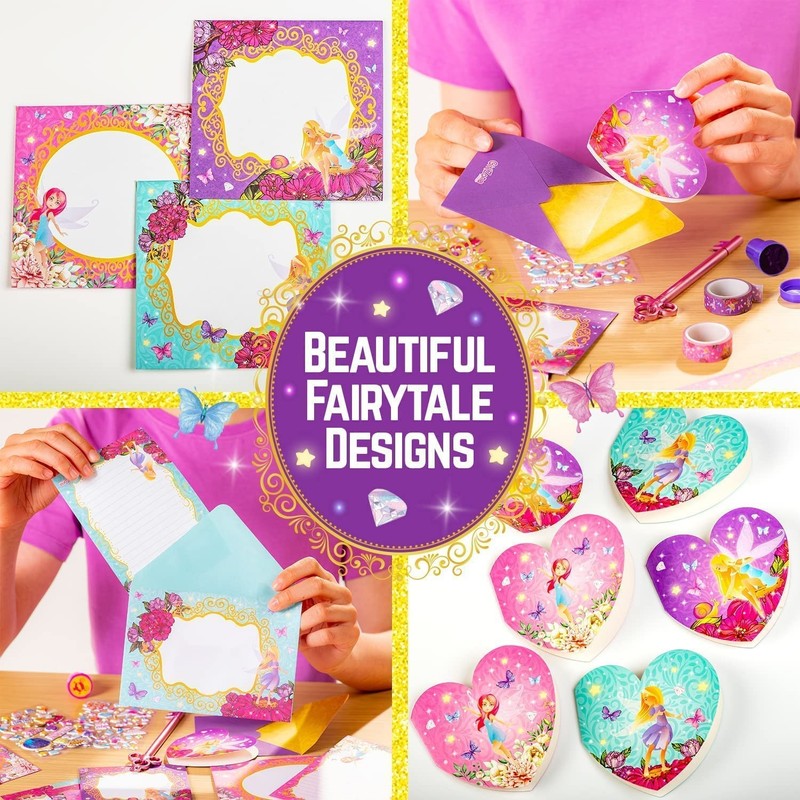 Girlzone Princess Stationery Set - 45-Piece Fairytale Letter Writing Set gallery