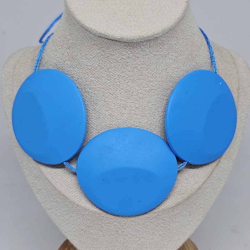Silicone Chew Necklace for Autism ADHD Calming Teething Chewy Bite Blue gallery