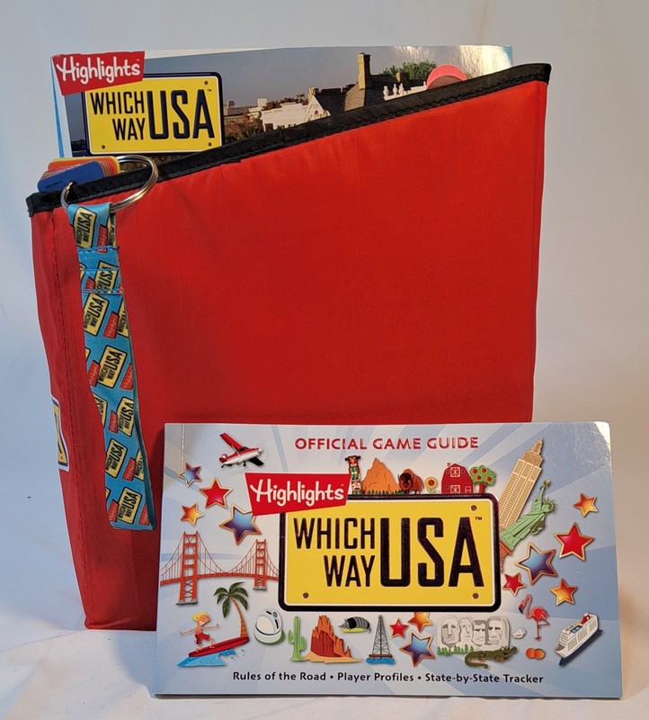 Highlights Which Way USA State Puzzle Book Set with Game Guide and Storage Pouch