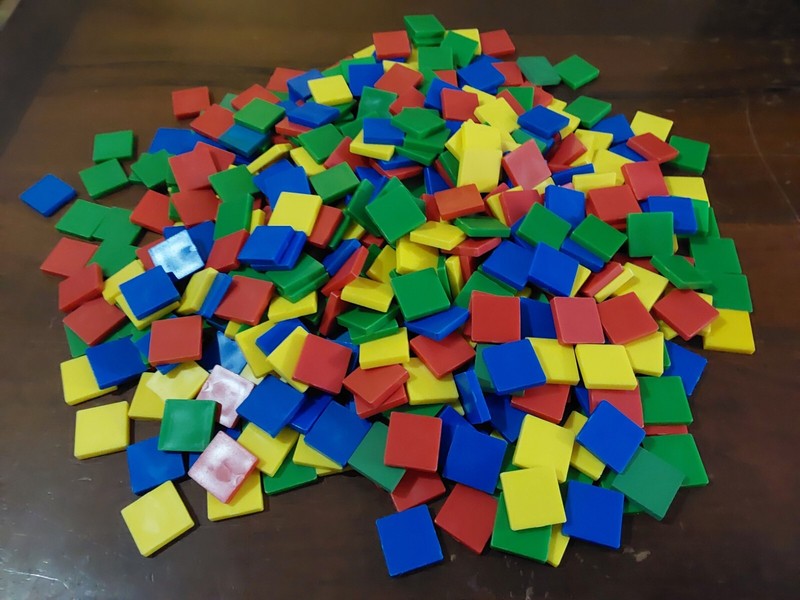 Math Manipulative Homeschool Learning 1” Square Color Tiles 3Lbs Multi-Color