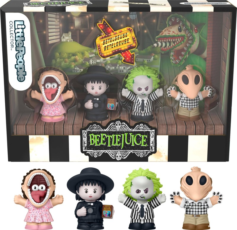 Beetlejuice Special Edition Set for Movie Fans, 4 Character Figures in a Disp…