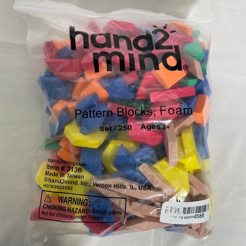 hand2mind Foam Pattern Blocks, Shapes, Geometric Shapes for Kids Ages 3+ NEW gallery