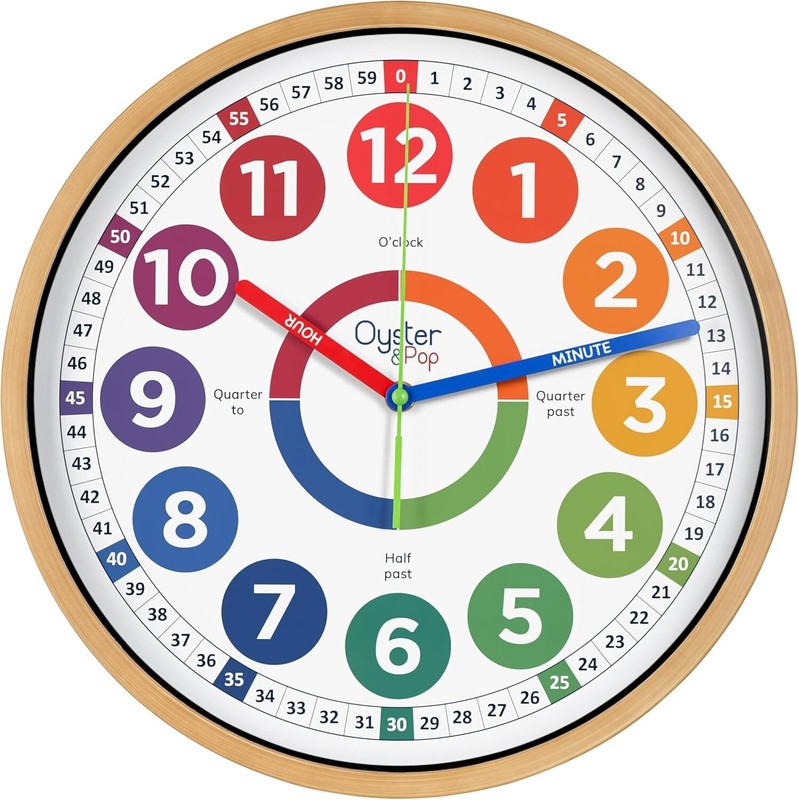 Extra Large 14-Inch Educational Clock - Kids Learn to Tell Time Easily gallery