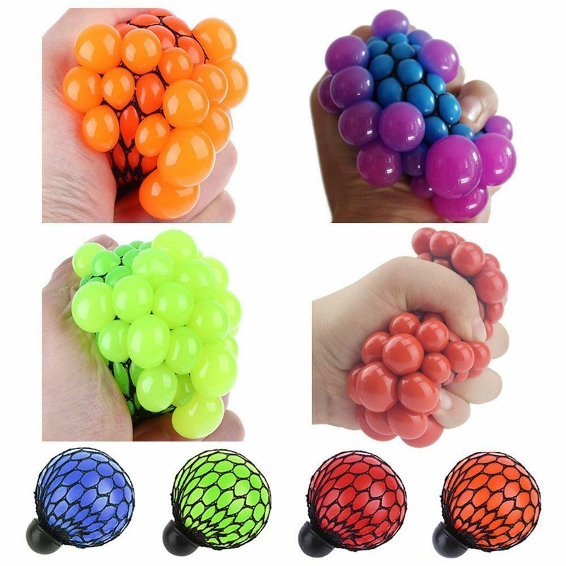 2 Grape Stress Mesh Ball Balls Sensory fidget tactile autism toy fast shipping!