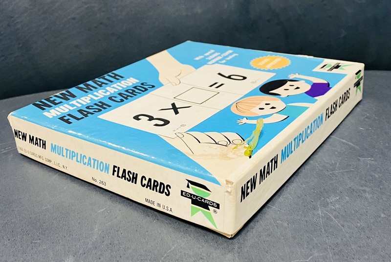 VINTAGE MATH MULTIPLICATION FLASH CARDS 1966 ED U BINNEY & SMITH NIB gallery
