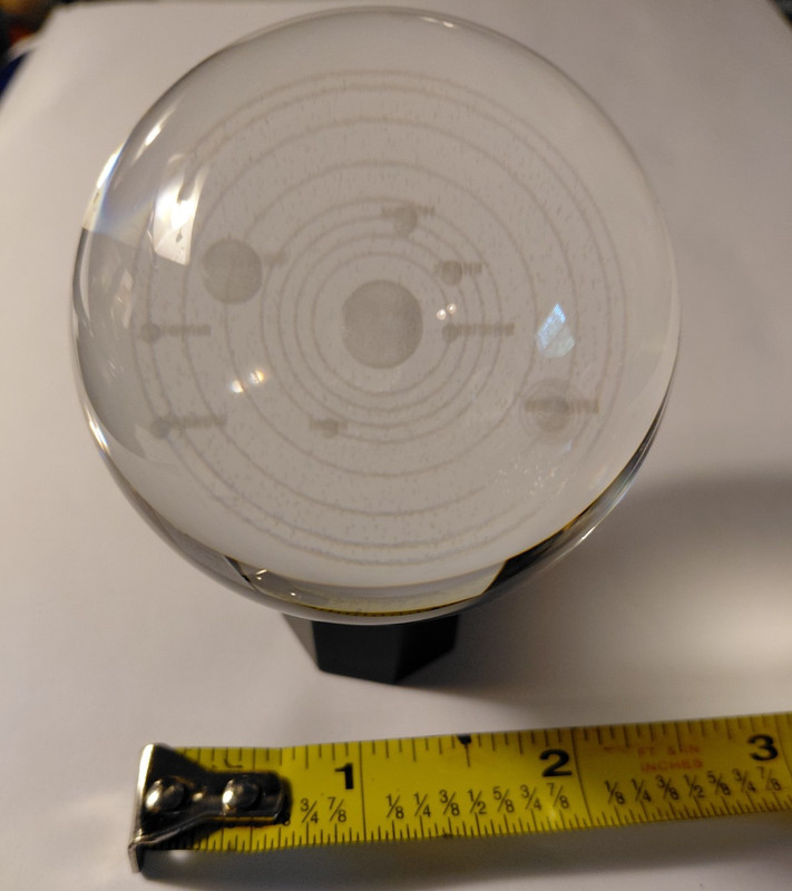 3D Solar System Crystal Ball Universe Gifts 60Mm Glass Astronomy Globe Decor Sci