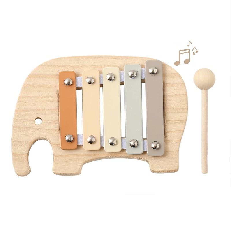 Baby Montessori Wooden Musical Toys Neutral Boho Xylophone Education Sensor Toys