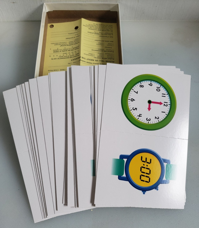 Trend Enterprises TELLING TIME Flash Cards 2 Sets Analog Digital Homeschool gallery