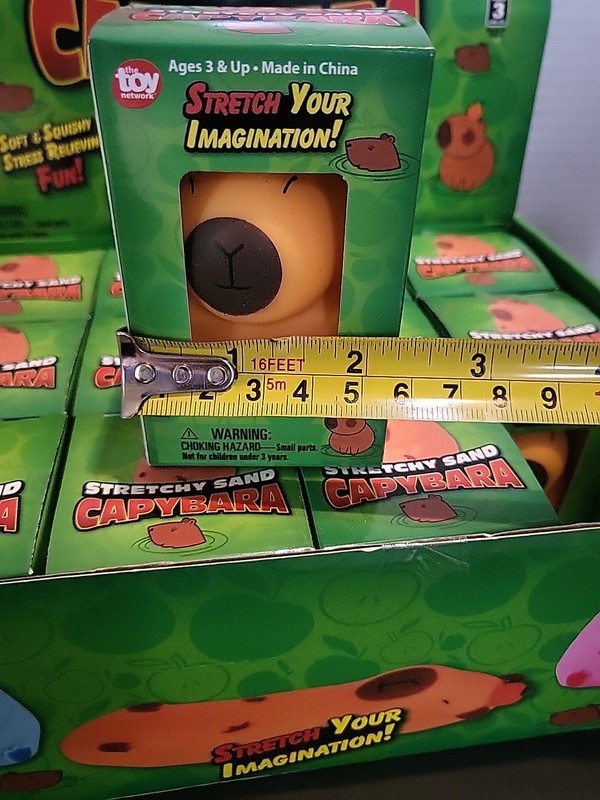 The Toy Network Squish Stretchy Sand Capybara NIB ORANGE gallery