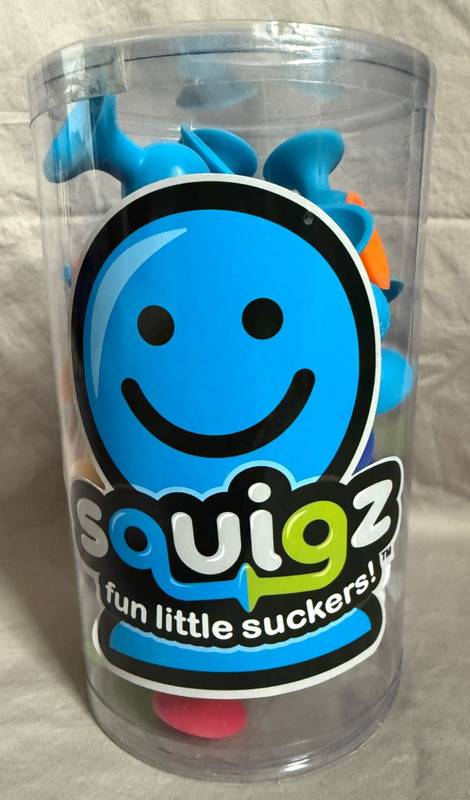 Fat Brain Toys Squigz 24 Piece Starter Set – Preowned with Container
