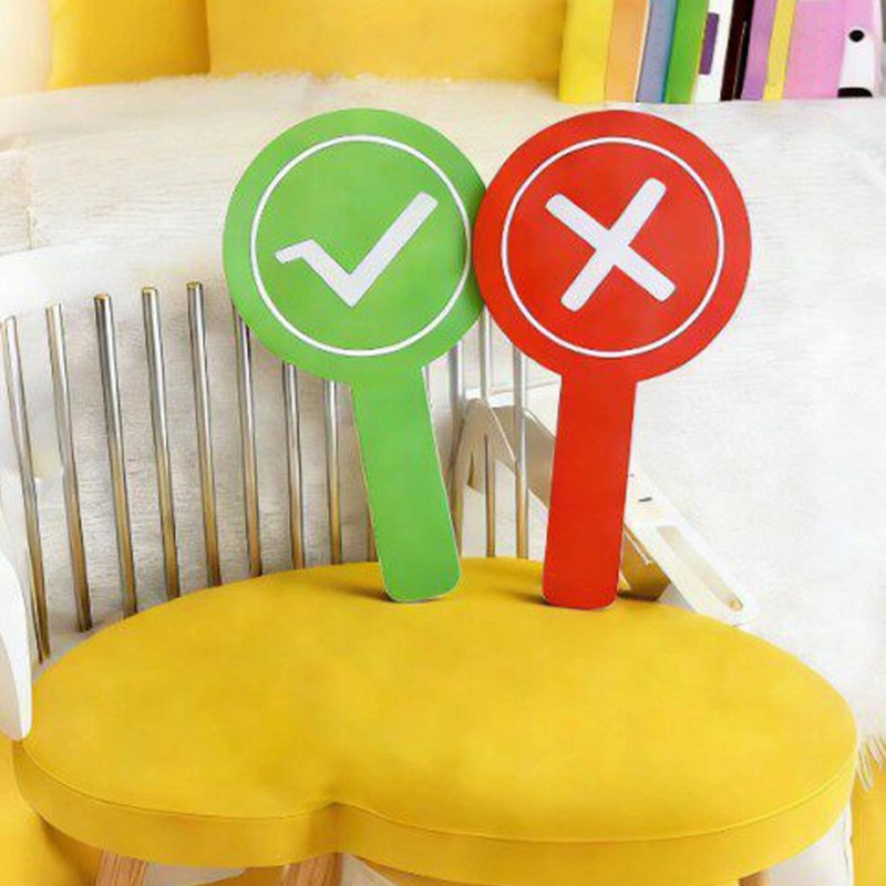 Yes or No Handheld Paddle True False Classroom Teacher Student Voting Paddle gallery