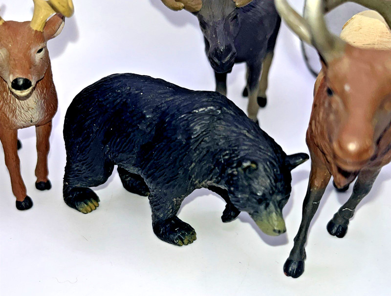 Tree House Kids 6 Moose Bear Deer Figure Animal Wildlife 4.5” Tall Cake Topper gallery