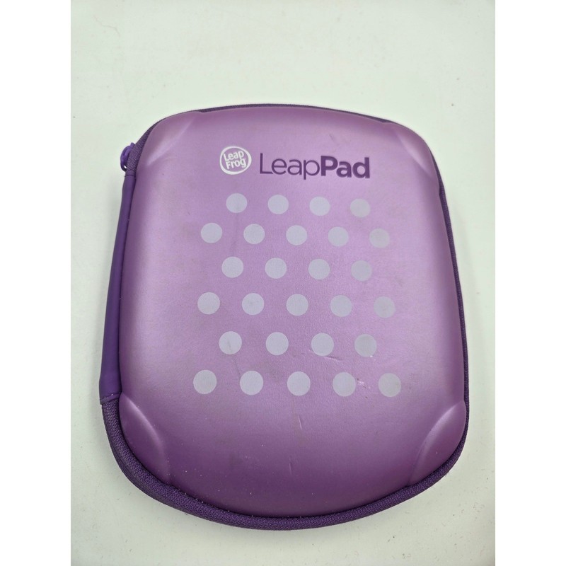 LeapFrog LeapPad Carrying Case Purple Polka Dot Game Cartridge Storage 2082965A