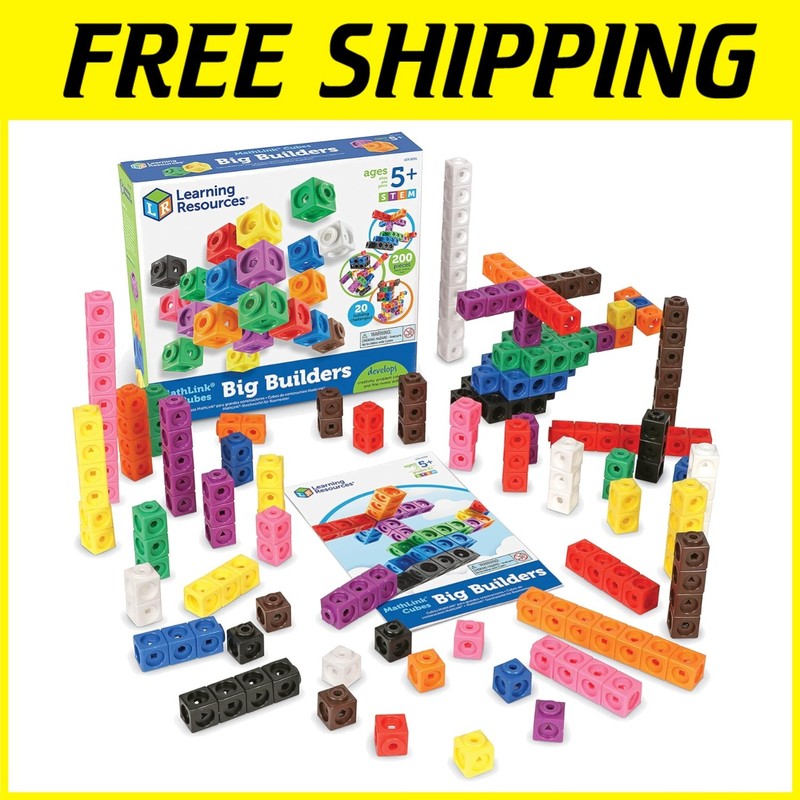 MathLink Cubes Big Builders – Creative Pattern Building Set//