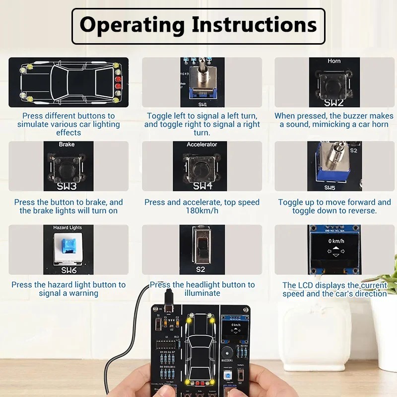 Car Driving Simulation Soldering Practice Kit for Electronics Learning gallery